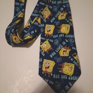 Nickelodeon SpongeBob Kids Tie - Blue and Yellow